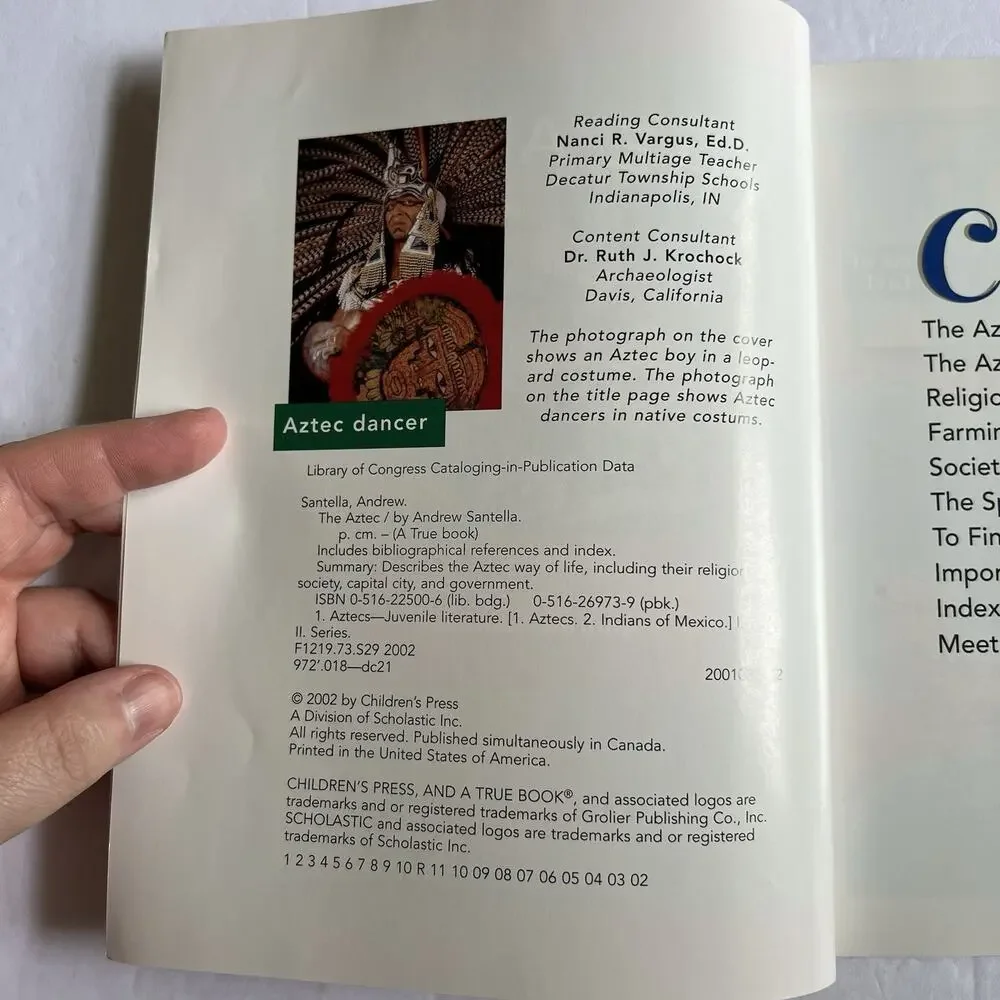 The Aztec A True Book American Indians Paperback by Andrew Santella